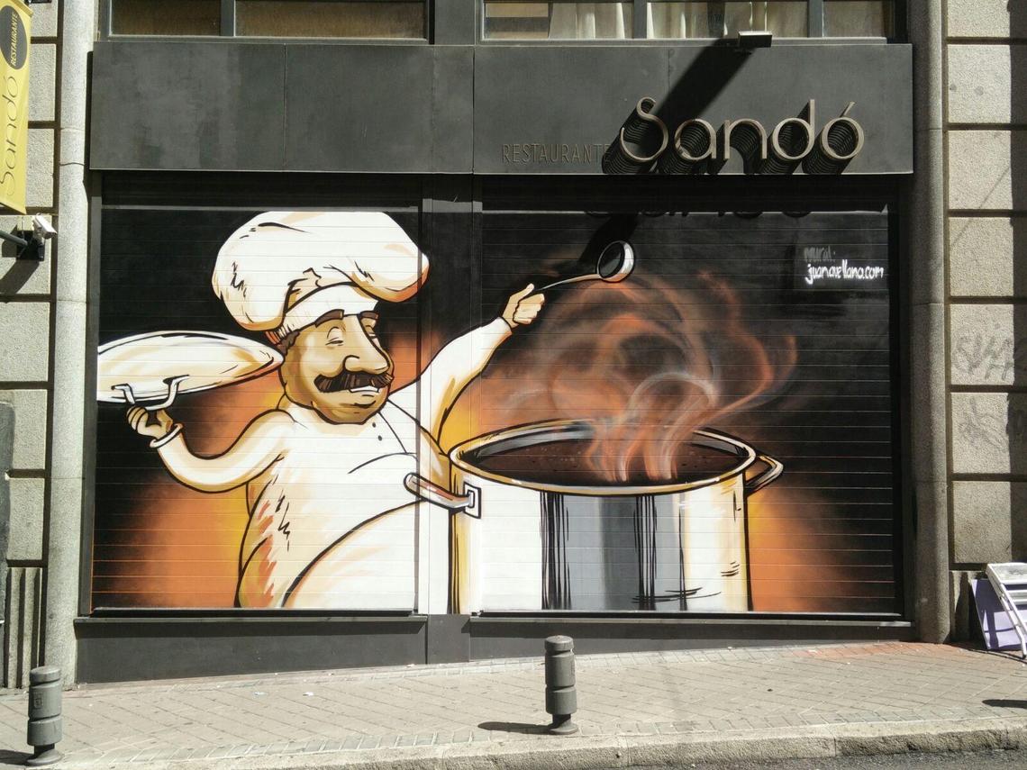 Mural puerta Restaurante Sandó Mural puerta Restaurante Sandó