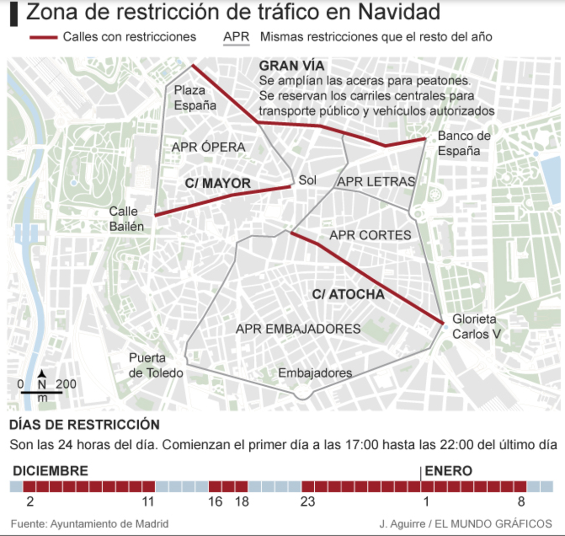 Plano calles acceso restringido Navidad 2016 Plano calles acceso restringido Navidad 2016